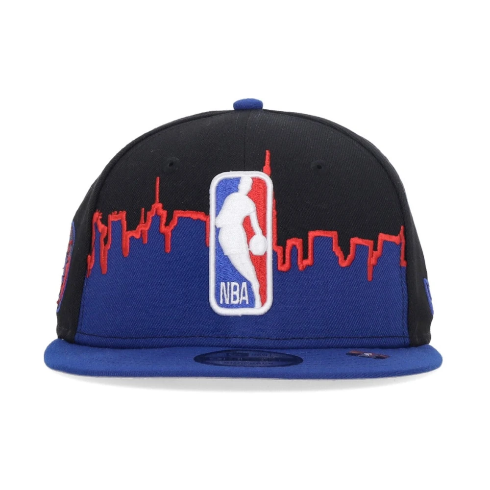 new era NBA Logo Flat Brim Cap Zwart Multicolor Heren