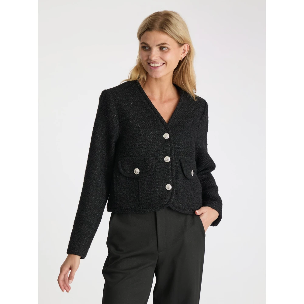 NEO NOIR Boucle Jacket Zwart Black Dames