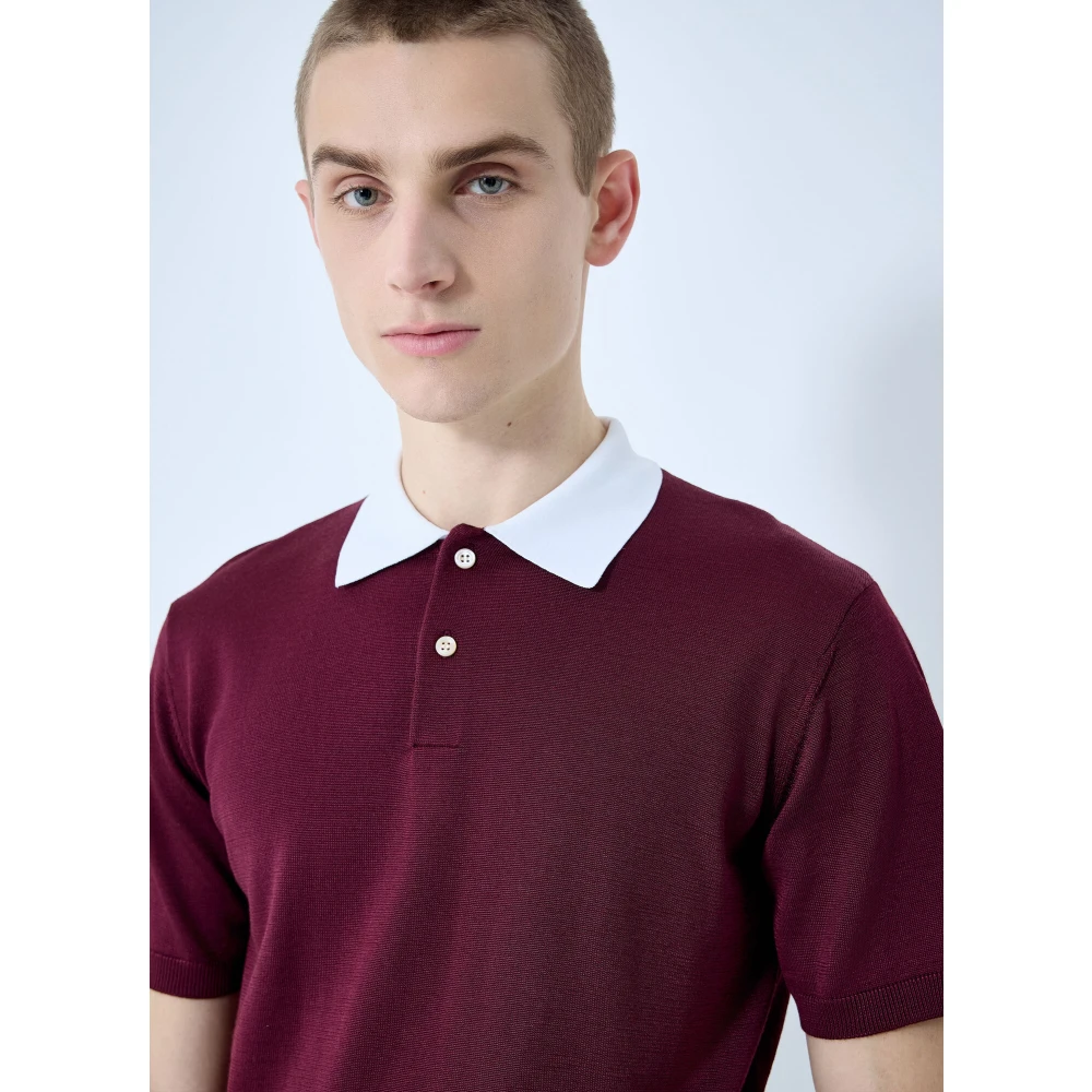 Wales Bonner Polo Shirt met Logo Patch Red Heren