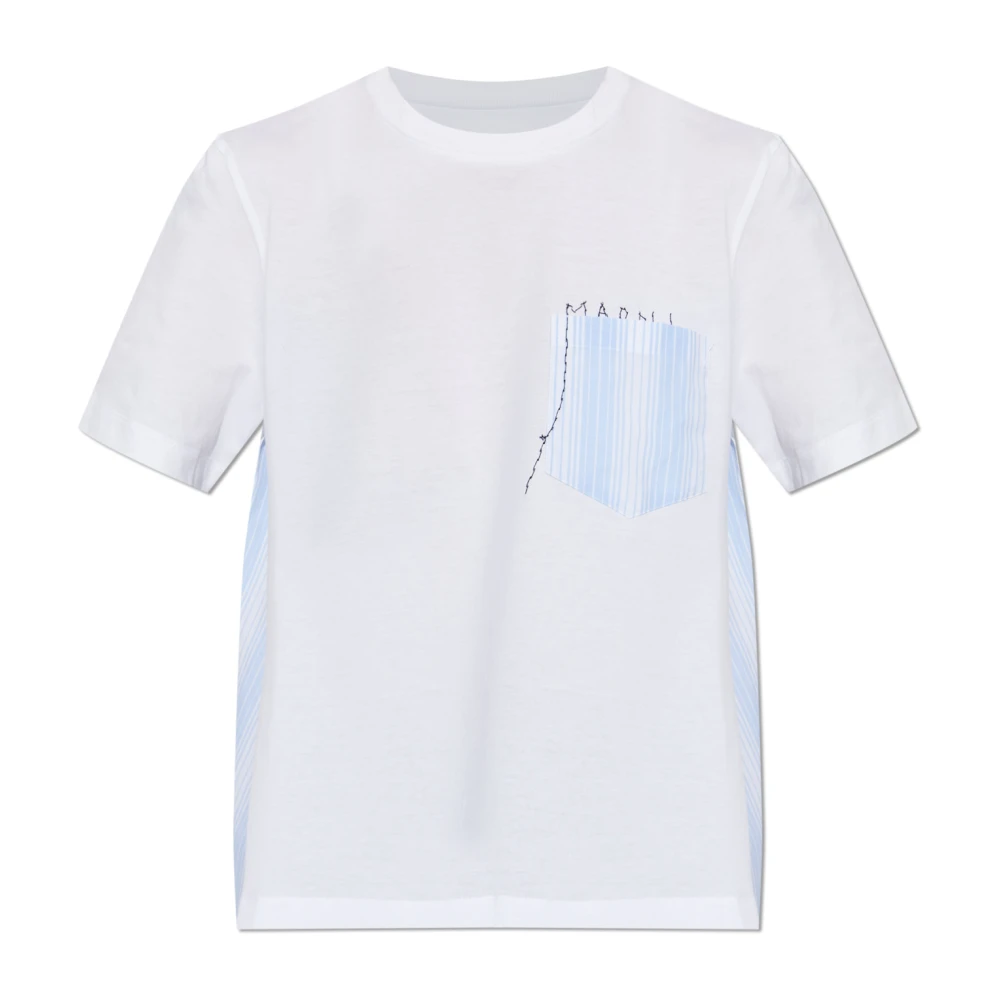Marni Mujer Blanco - Camiseta Con Bolsillo - Tops - 2XS