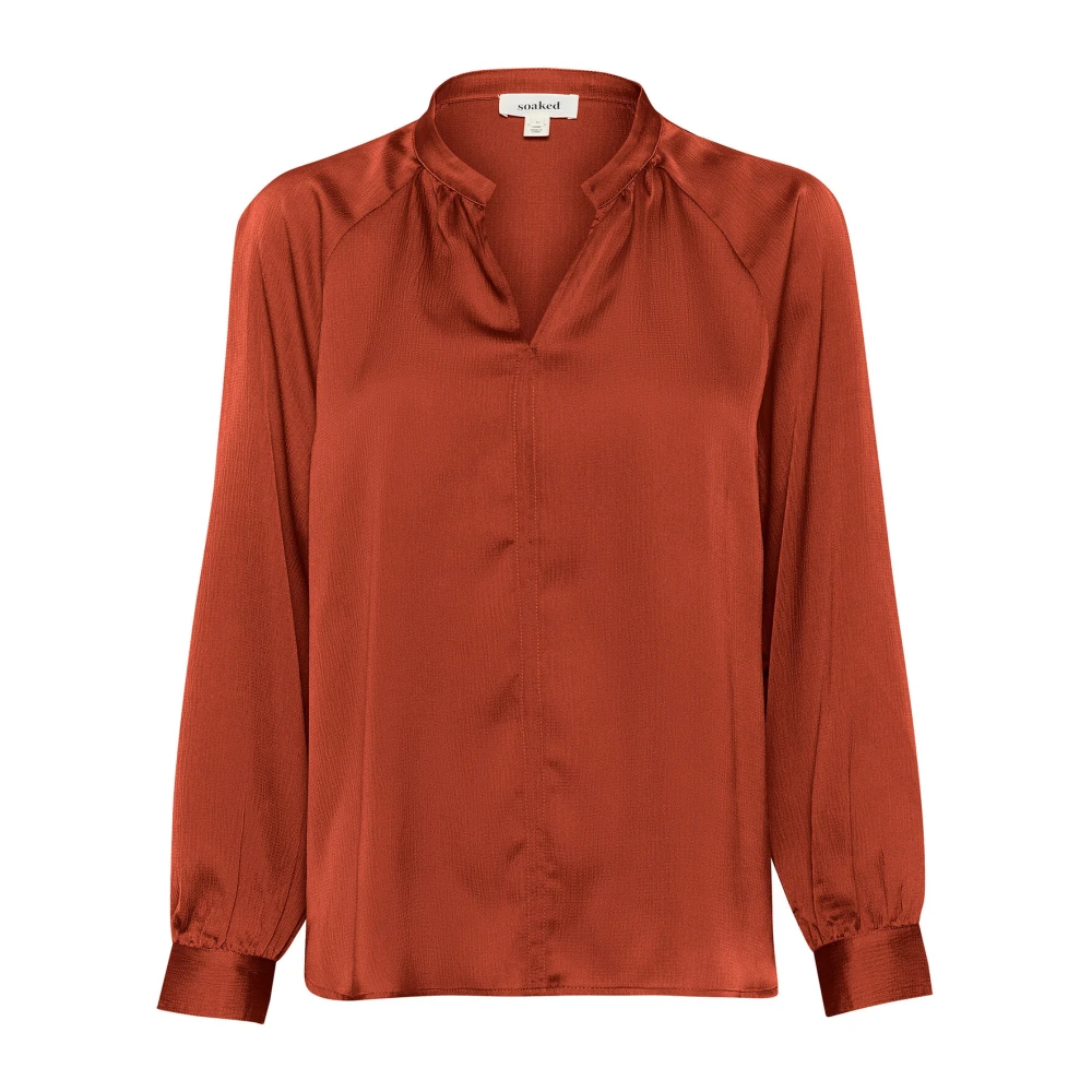 Soaked in Luxury Elegante Siloana Blouse in Russet Brown Dames