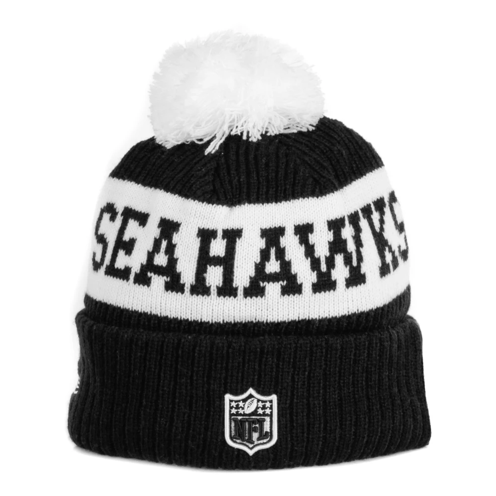 New era NFL Sport Gebreide Pom Hoed Black Heren