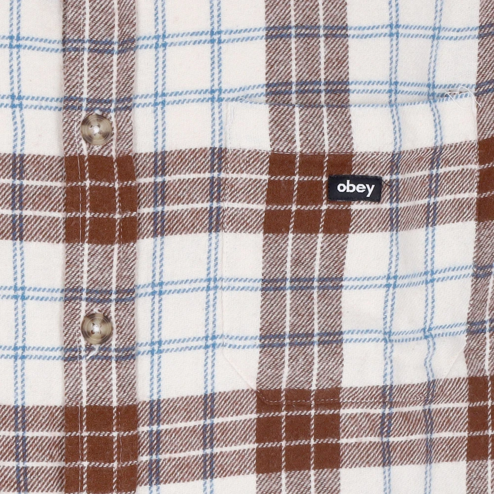Obey Geruite Flanellen Overhemd Lange Mouw Multicolor Heren
