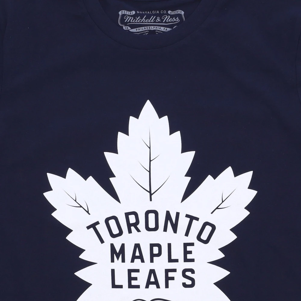 Mitchell & Ness Toronto Maple Leafs Logo Tee Blue Heren