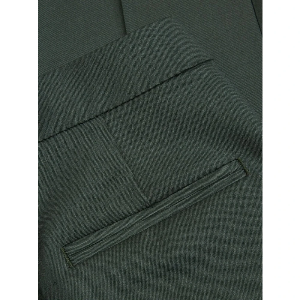 ETRO Groene Wollen Broek Slim Fit Green Dames
