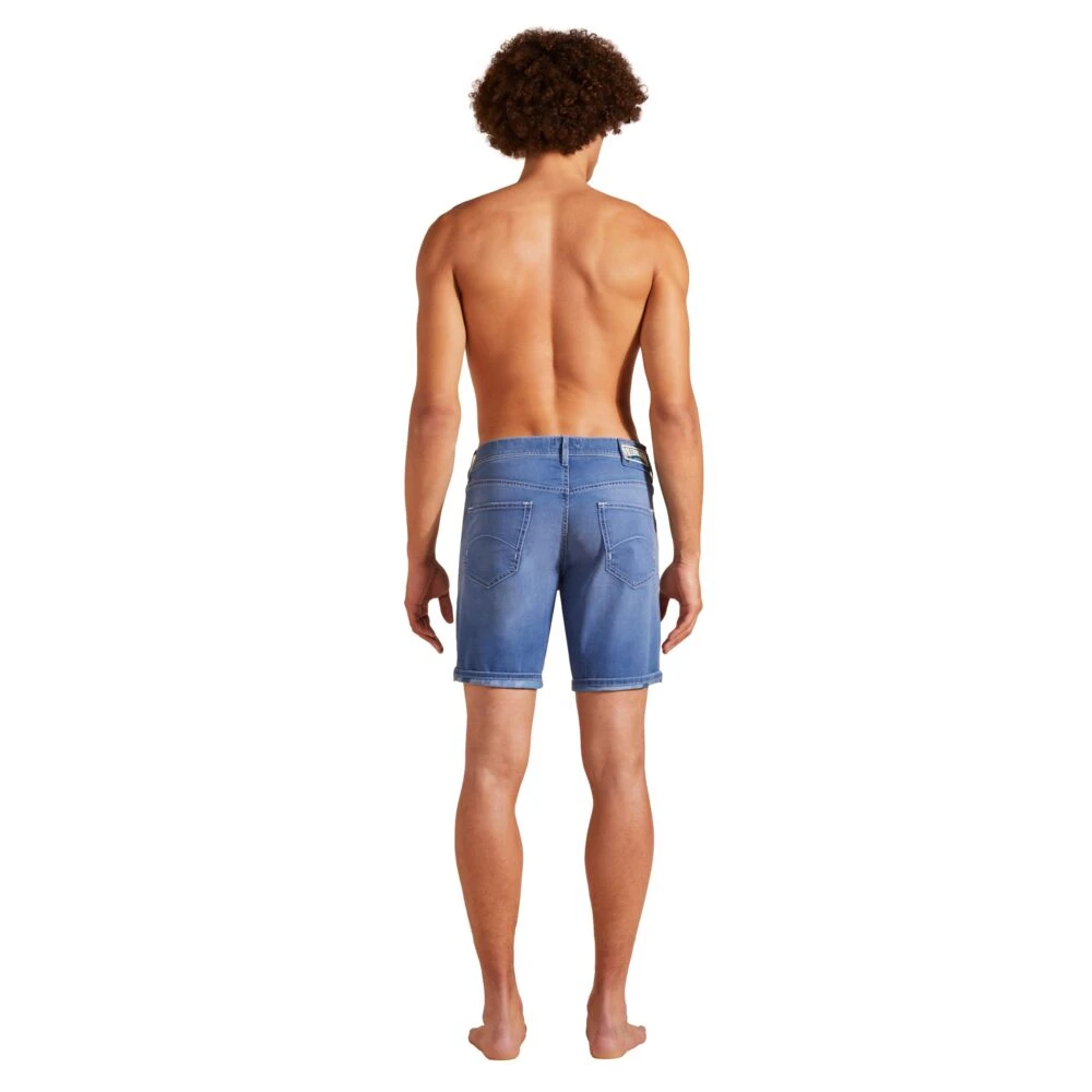 Vilebrequin Tropische Schildpadden Denim Bermuda Shorts Blue Heren