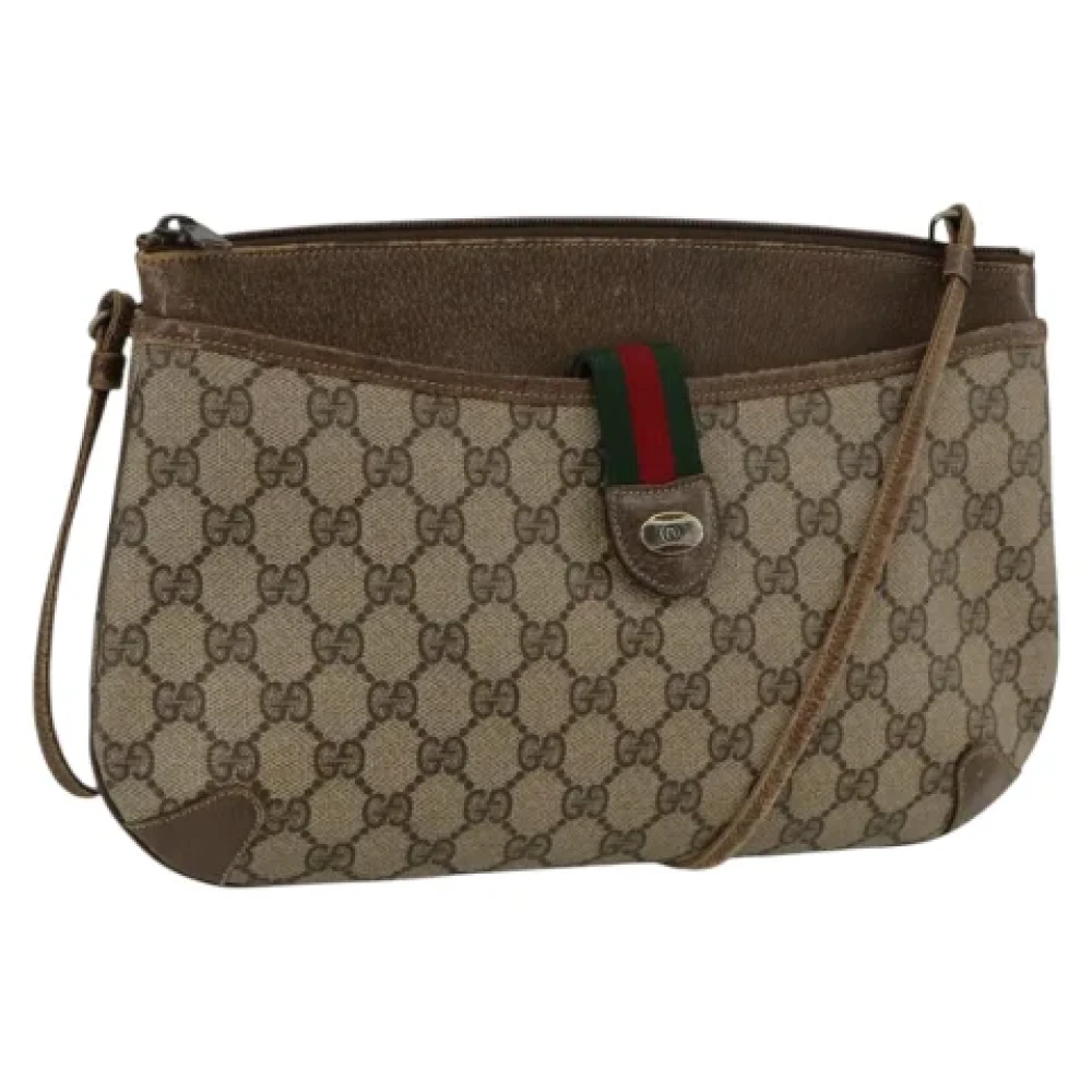 Gucci Vintage Pre-owned Leather shoulder-bags Beige Dames