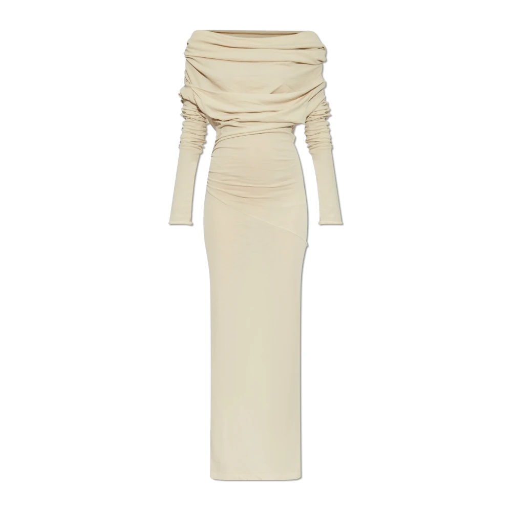 Entire Studios Gebonden Midi Jurk Beige Dames