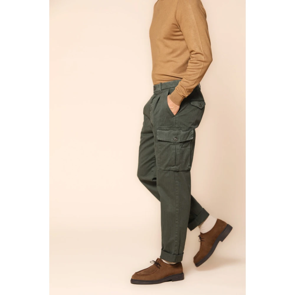 Mason's Cargo Broek met Relaxte Pasvorm Groen Biscuit Green Heren