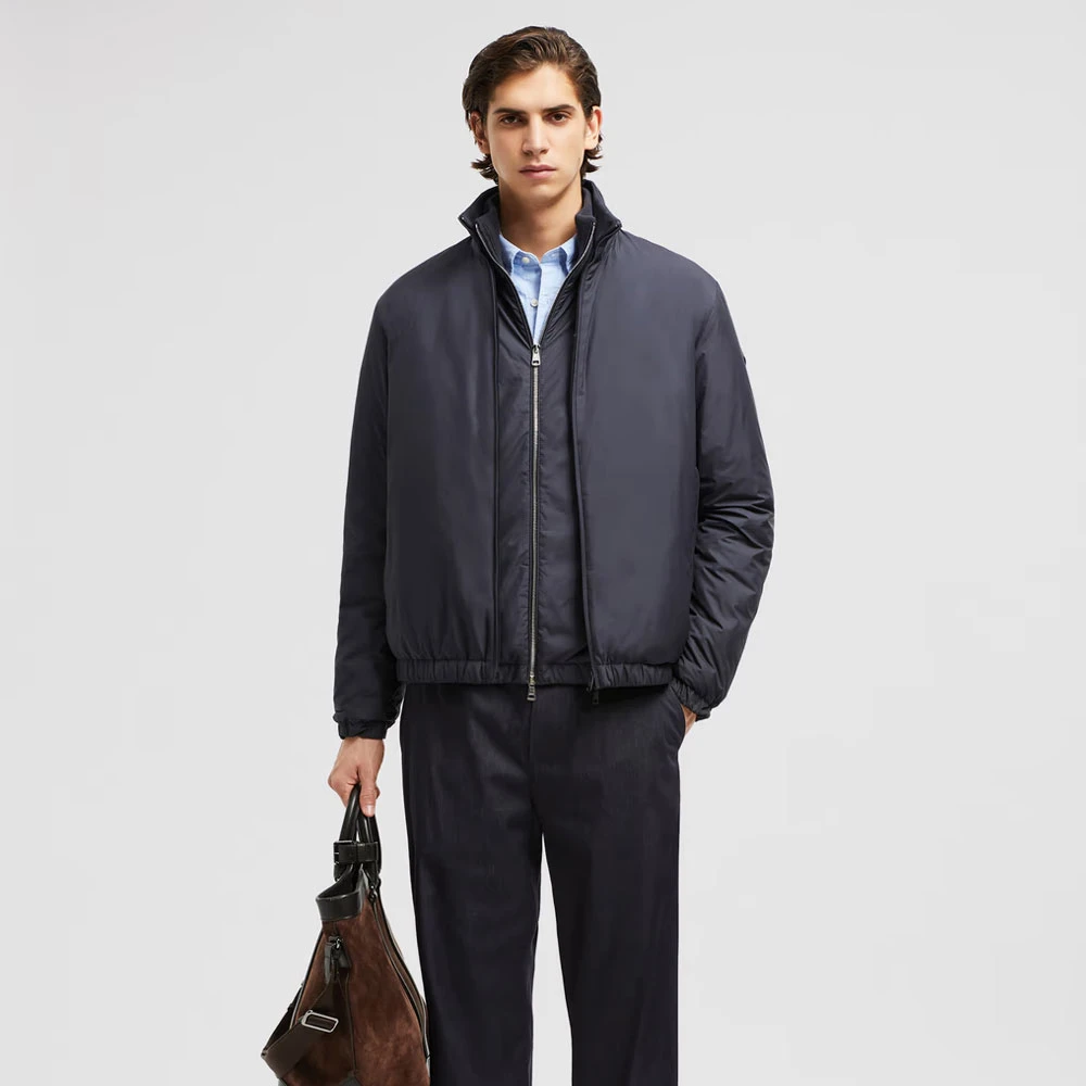 Moncler Korte Navy Donsjas AirSoft Blue Heren