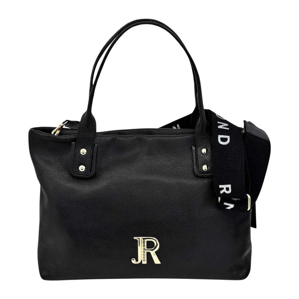 John Richmond Zwarte Shopper met Logoband Black Dames