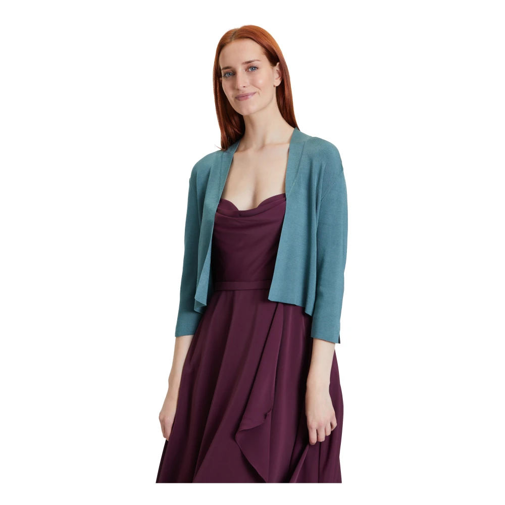 Vera Mont Veelzijdige Gebreide Bolero Green Dames