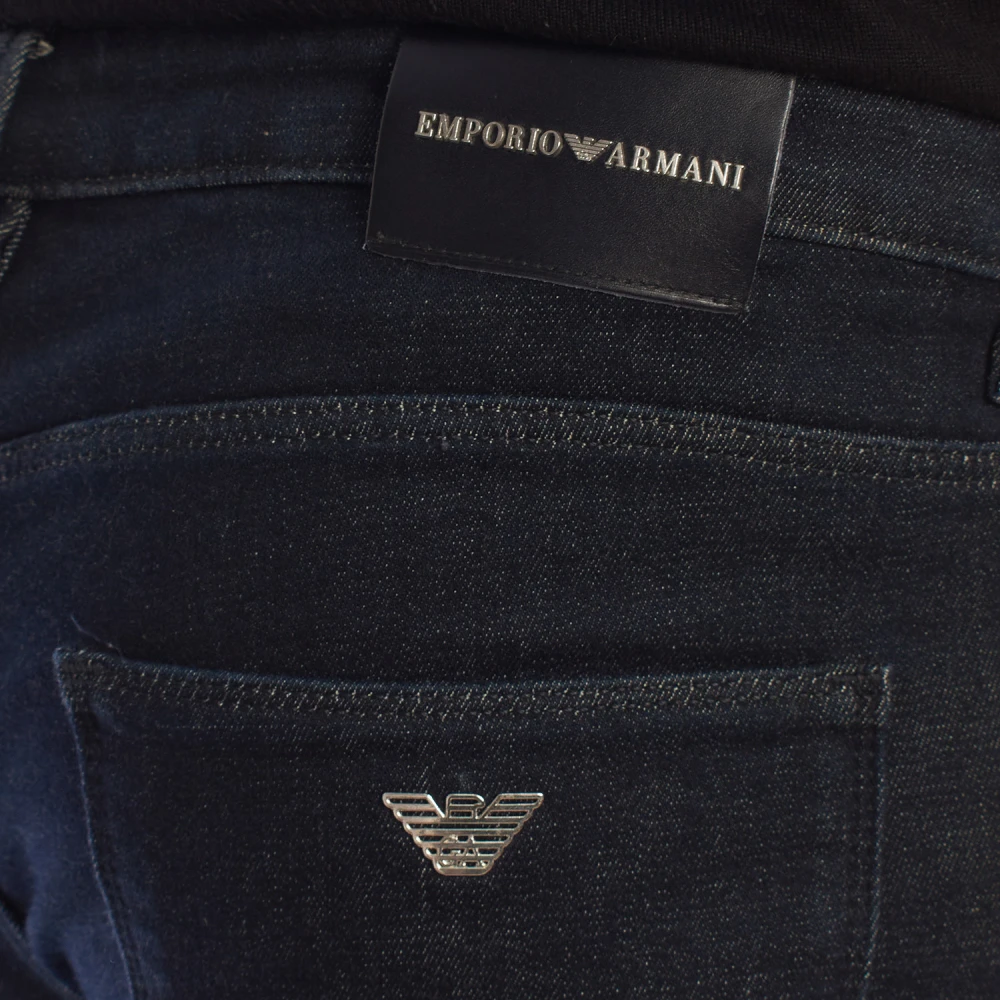 Emporio Armani Slim Fit Donkere Denim Jeans Blue Heren