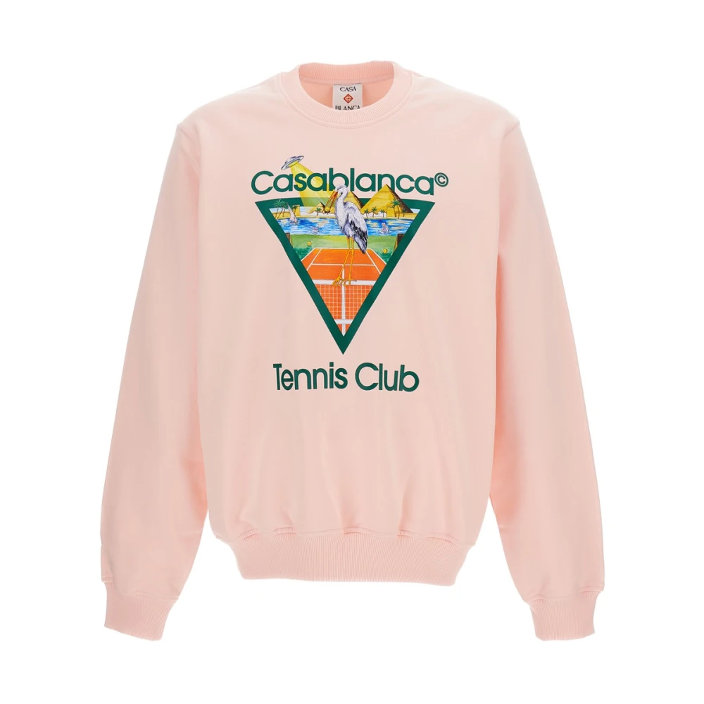 Casablanca Men's Pink Crewneck Sweatshirt - Sweatshirts - M - Sweatshirts & Hoodies