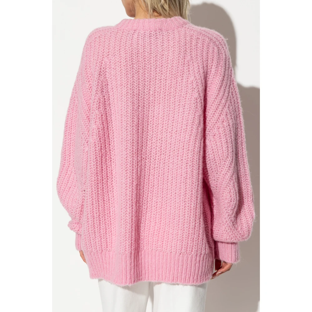 Rotate Birger Christensen Losvallende trui Pink Dames