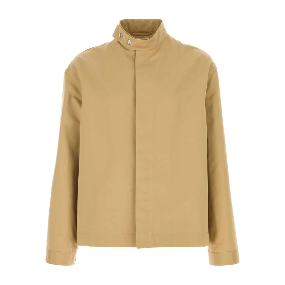 Jil Sander Men's Beige Stylish Cotton Blend Jacket