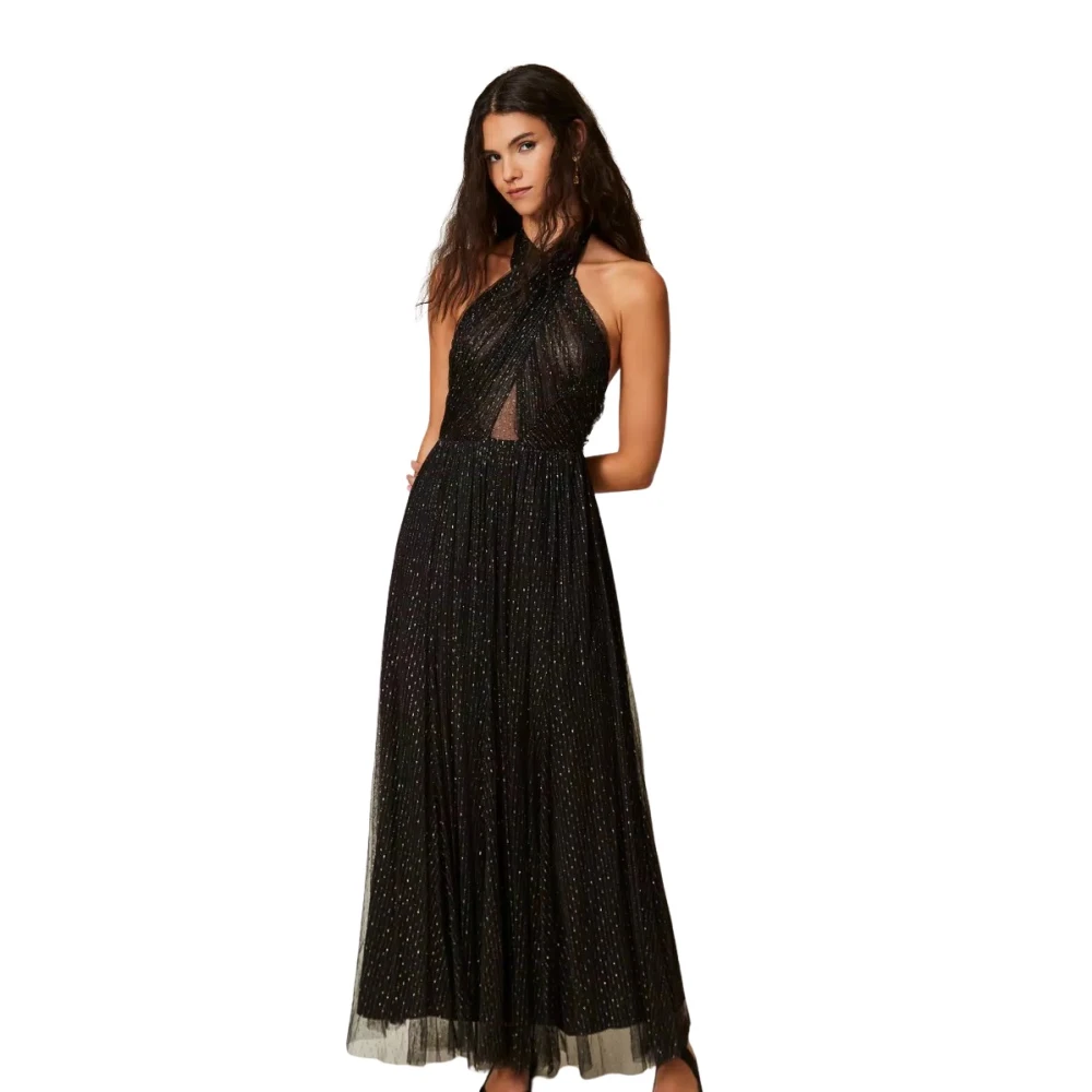 Twinset Donna Nero Abiti, S, New, - Immagine 5