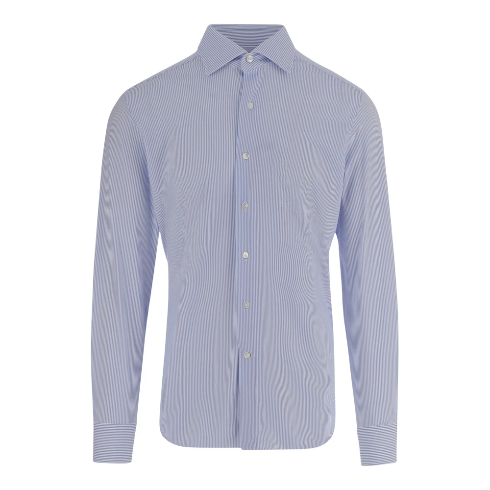 Alessandro Gherardi Men's Blue Tecno 776P1620 Stretch Jersey Shirt - Formal Shirts - 4XL - Shirts