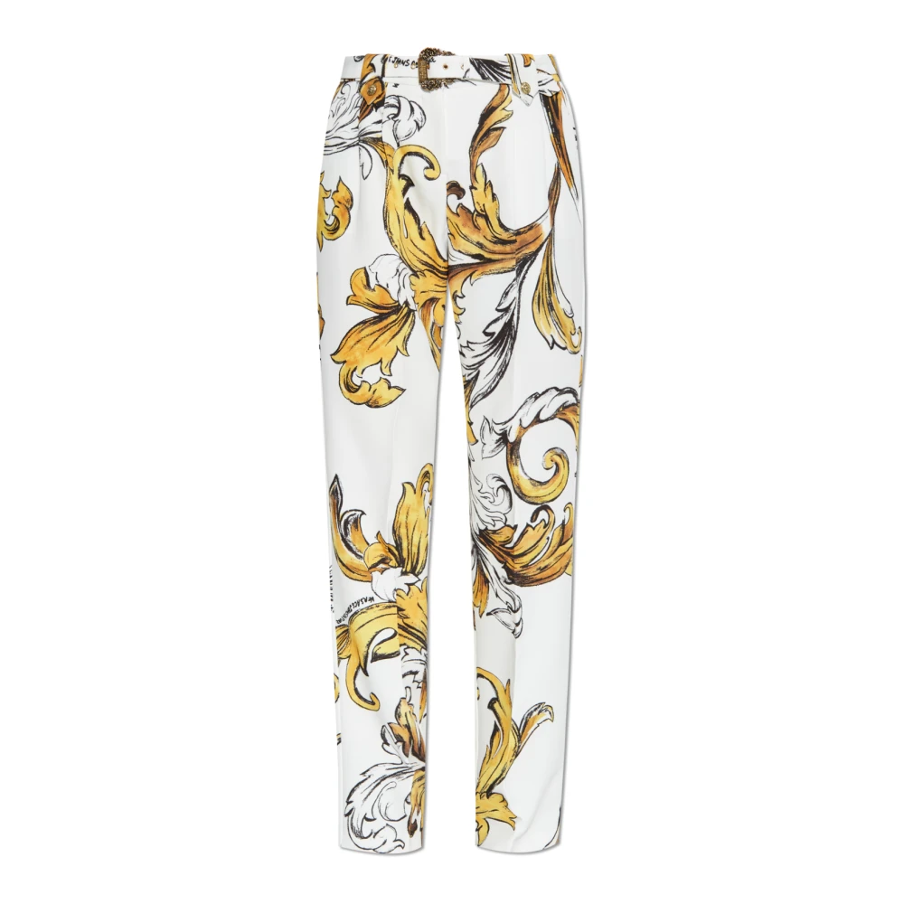 Versace Jeans Couture Gestreepte broek White Dames