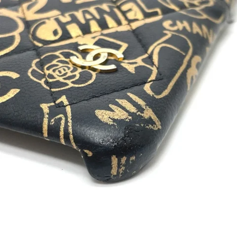 Chanel Vintage Pre-owned Leather home-office Black Dames