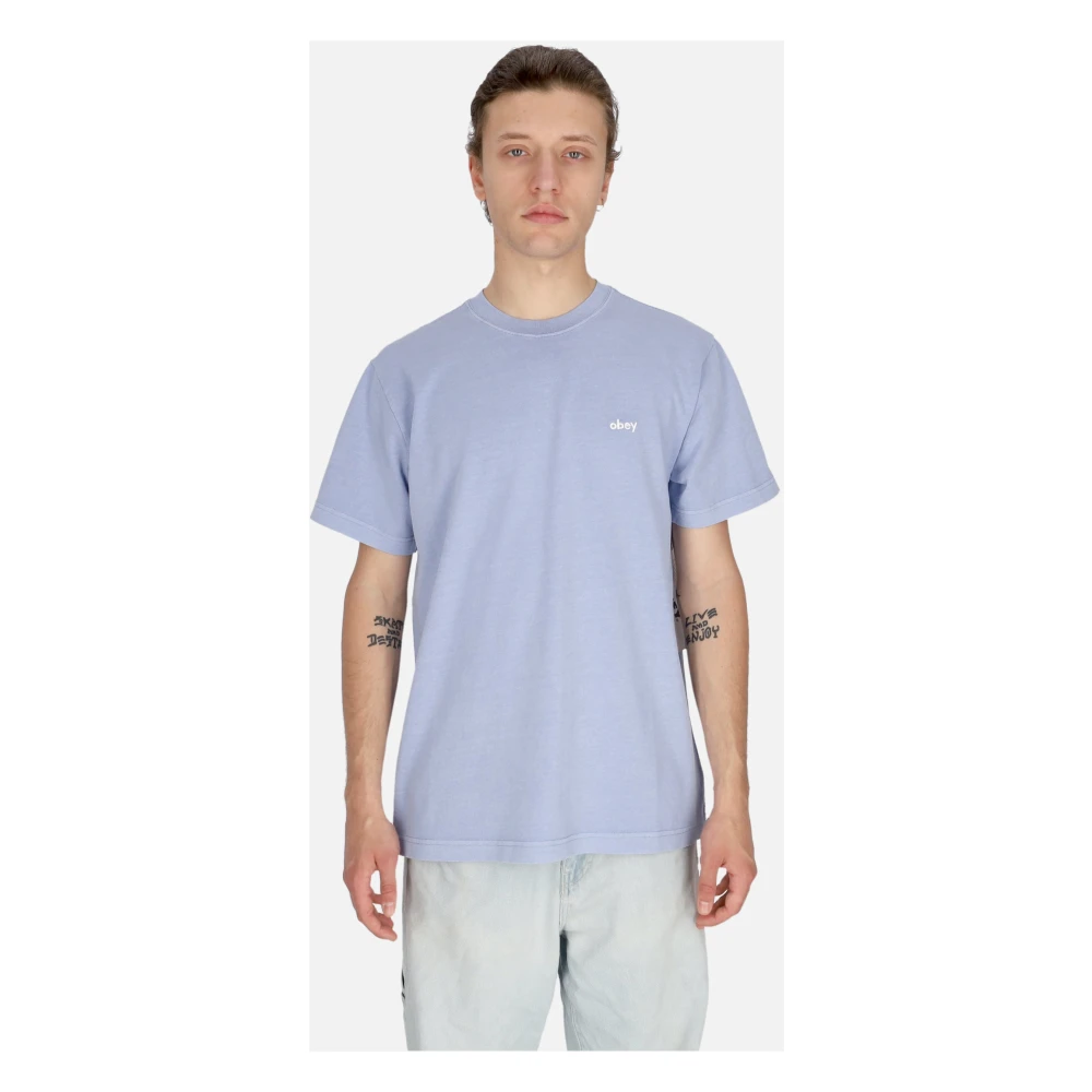 Obey Pigment Tee Hydrangea Heren T-shirt Blue Heren