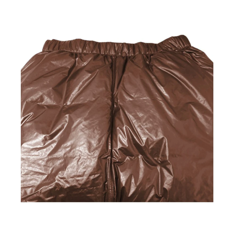Jil Sander Nylon Puffer Rok met Dons Brown Dames