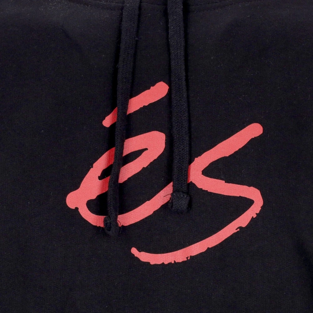 ES Script Fleece Hoodie Zwart Black Heren