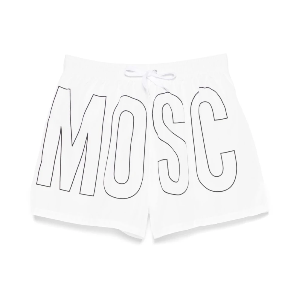 Moschino Men's White Beachwear,, Swimwear For Ss25 Extra Large