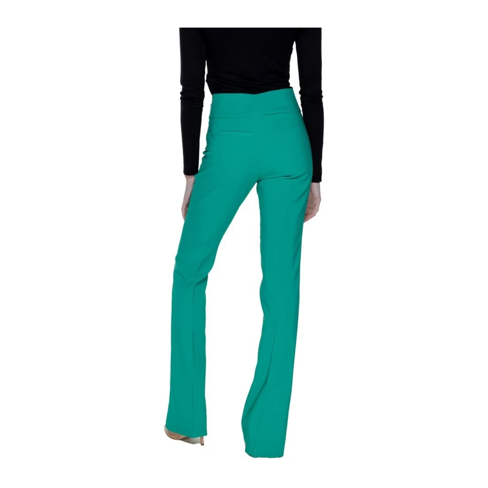 Sandro Ferrone Groene Elastische Blend Sigarettenbroek Green Dames