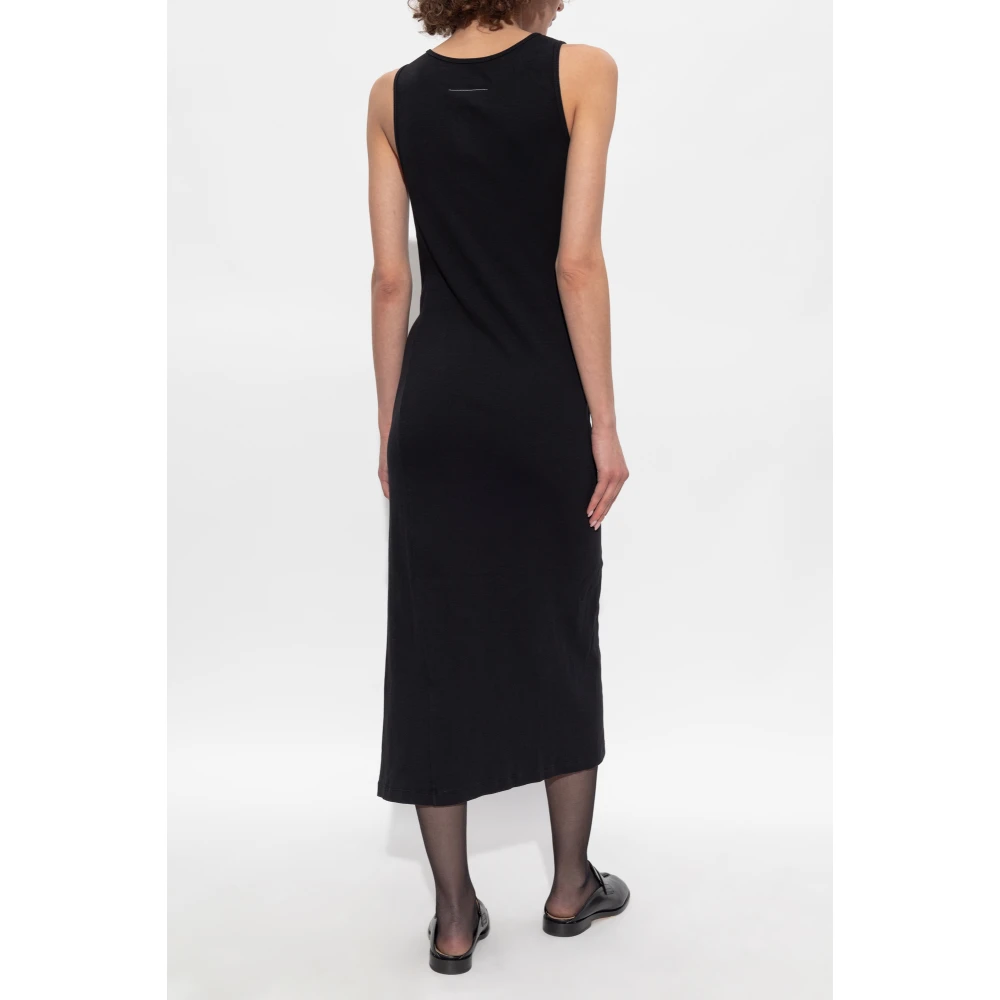 MM6 Maison Margiela Asymmetrische Getailleerde Jurk met Haken Black Dames