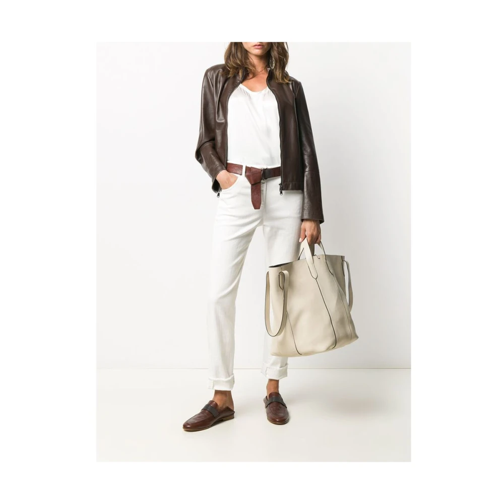 BRUNELLO CUCINELLI Witte Mouwloze Top White Dames