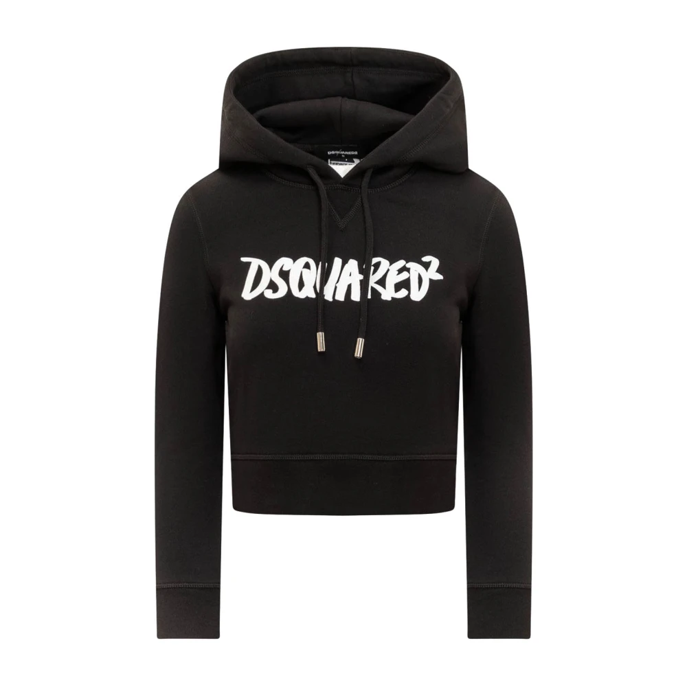 Dsquared2 Damen Schwarz Sweatshirts & Hoodies, K, Xsgröße: