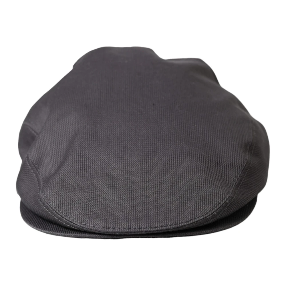 Dolce & Gabbana Grijze Katoenen Newsboy Cap Gray Heren