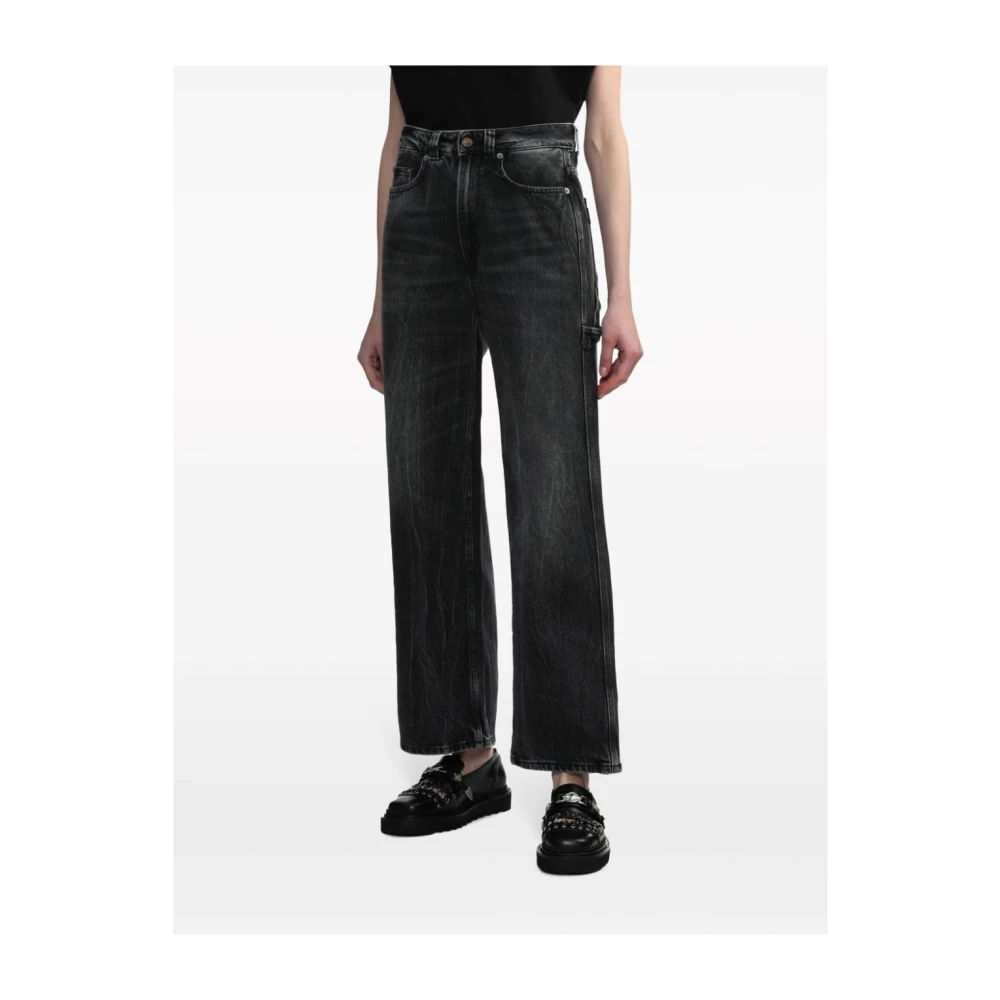 Haikure Wide-leg jeans Black Dames