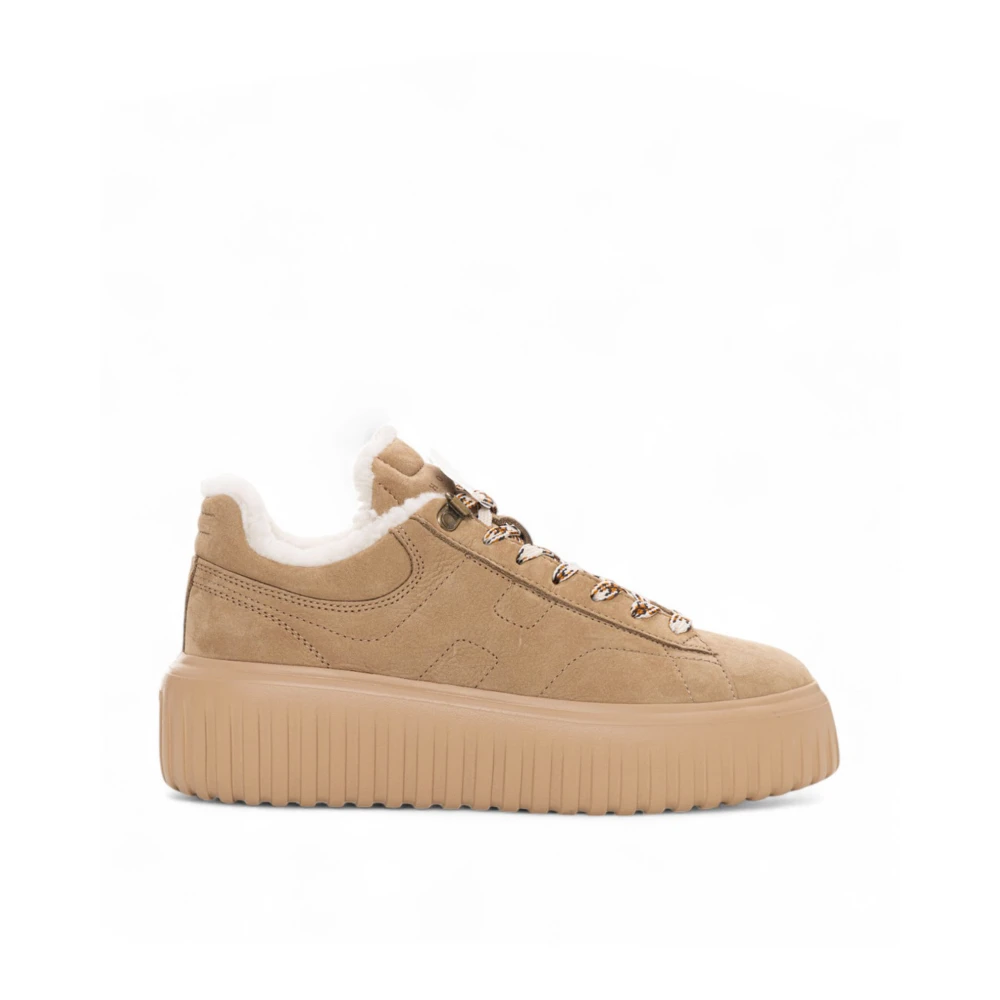 Hogan H-Stripes High-Top Sneaker Dames Schoenen Beige