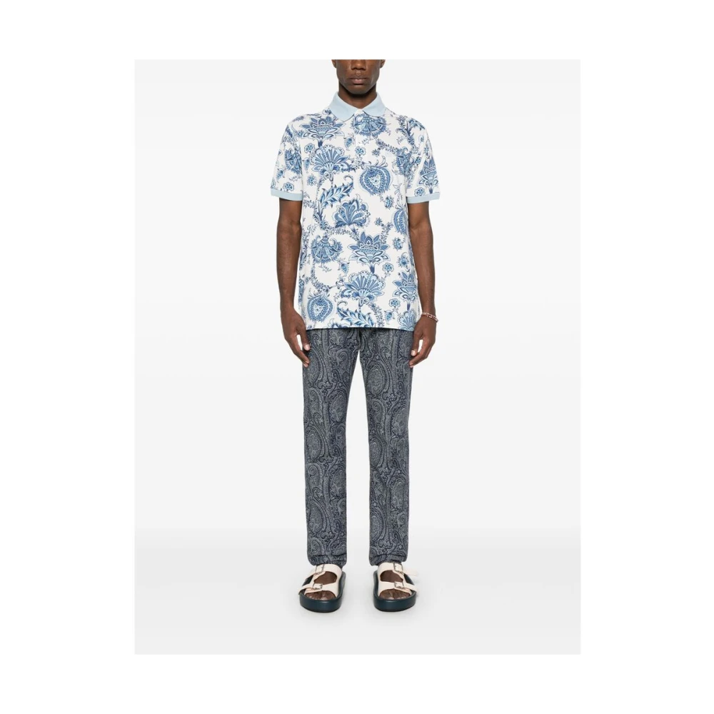 ETRO Blauwe Klassieke Five-Pocket Jeans Blue Heren