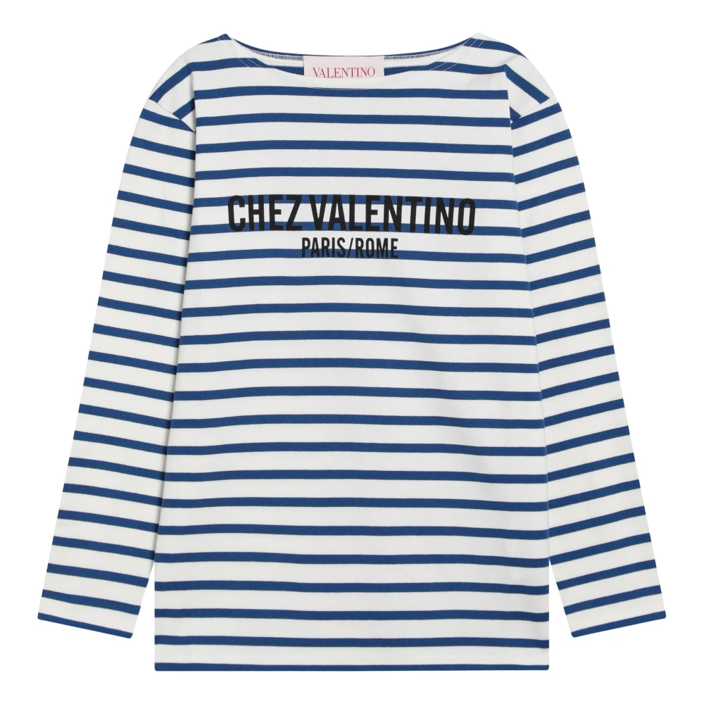 Valentino Garavani Lange mouw ronde hals T-shirt Blue Dames