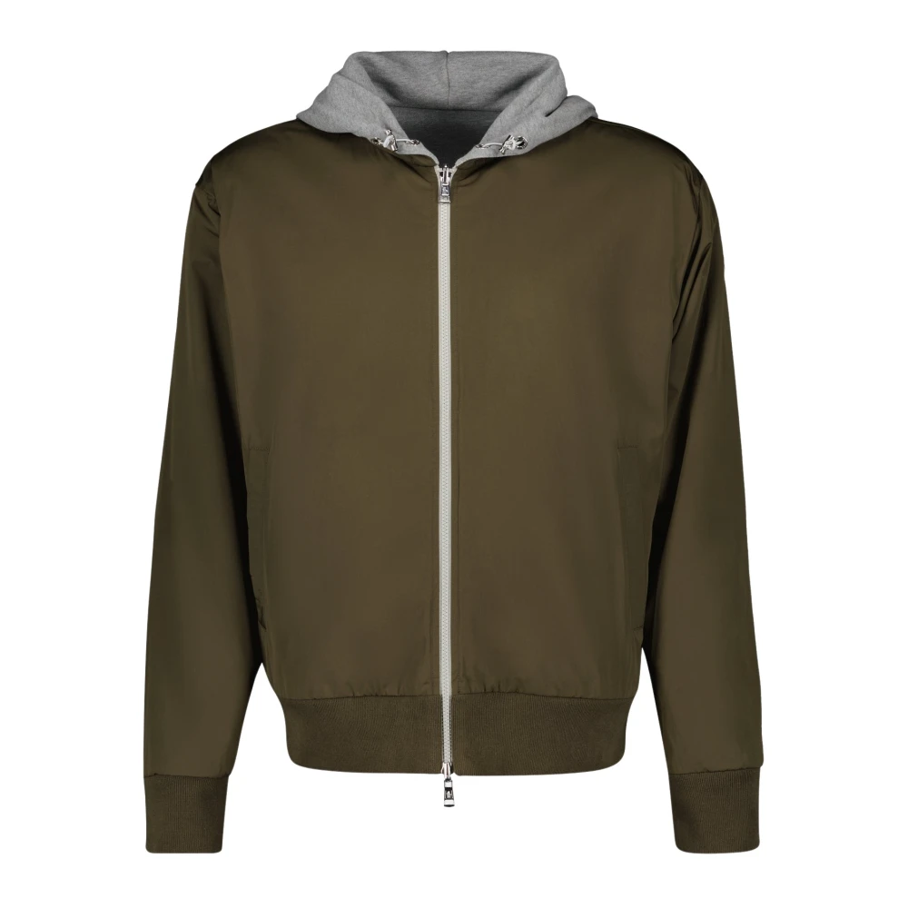 Moncler Reversible Zip Sweatshirt Oversize Hoodie Green, Herr