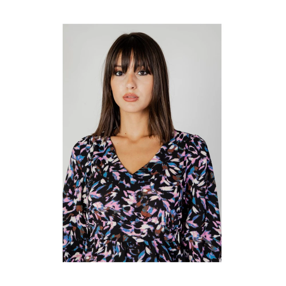 Only Rosa Polyester Jurk Herfst Winter Collectie Multicolor Dames