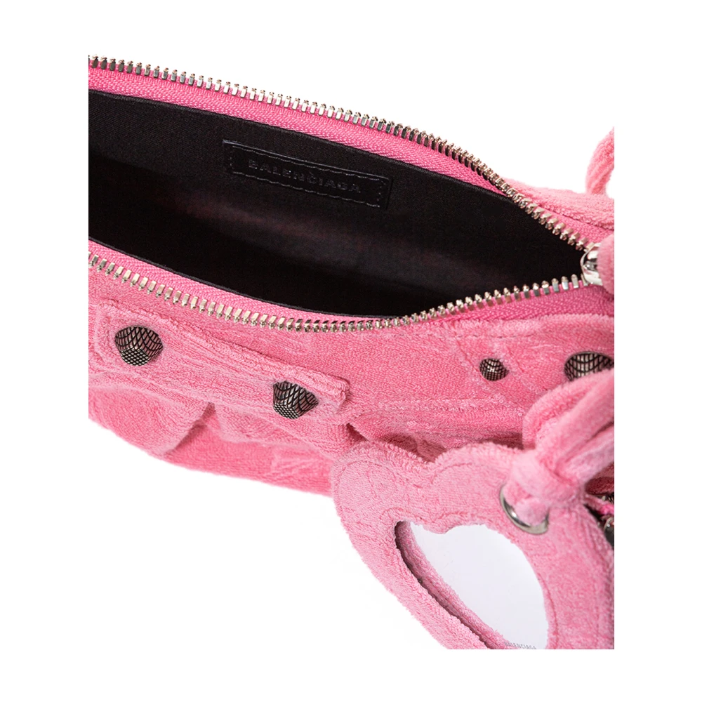 Balenciaga Roze Cagole Schoudertas van Stof Pink Dames