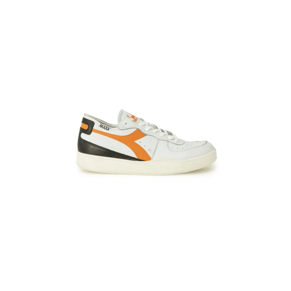 Diadora Sportieve Leren Sneakers Herfst/Winter Heren Schoenen Oranje