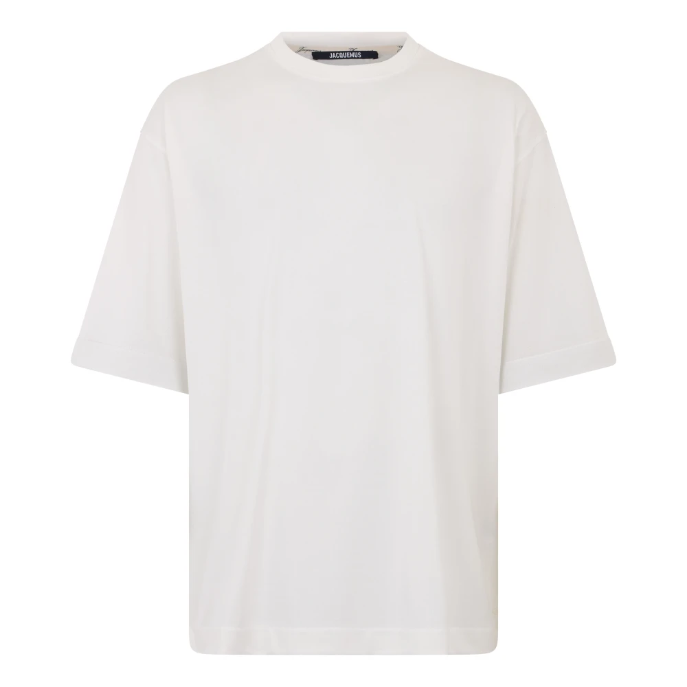Jacquemus Men's White T-Shirts, M, Basic Short-Sleeve T-Shirt