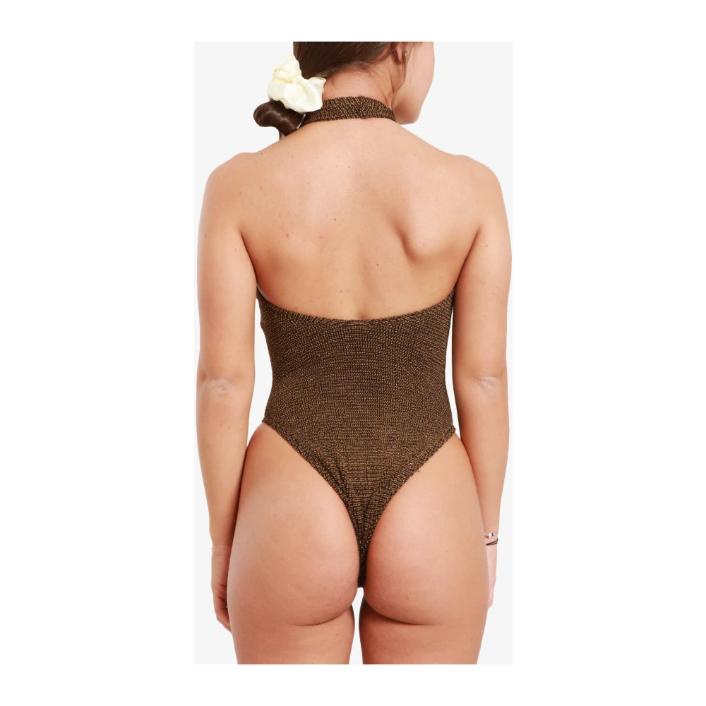 Bond-Eye Bruin Zeekleding Lurex Braziliaanse Slipjes Brown Dames