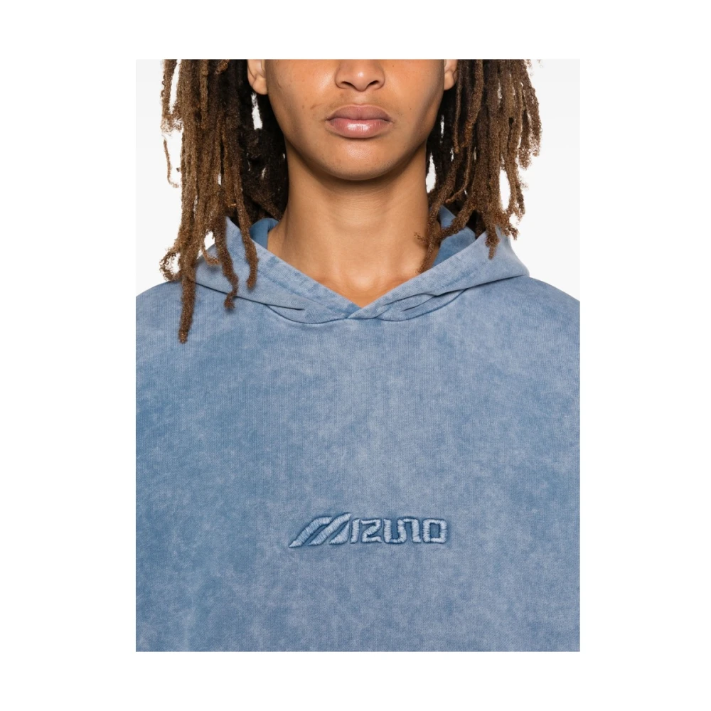 Mizuno Indigo Blauwe Hoodie Blue Heren