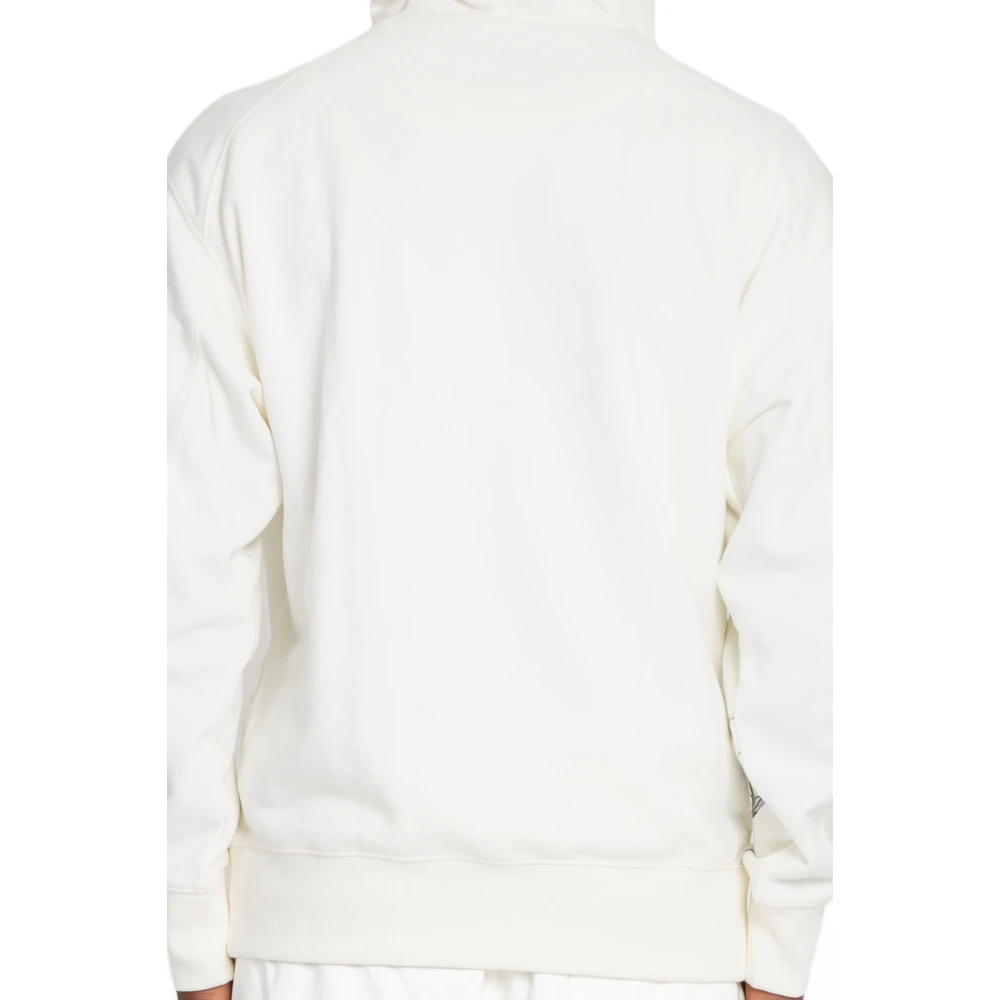 Y-3 Bloemen grafische hoodie in off white Heren