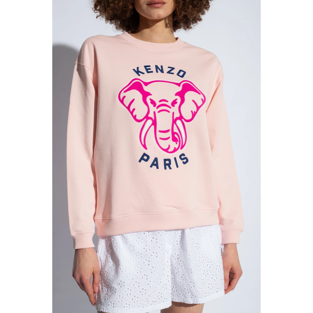 Kenzo Sweatshirt met logo Pink Dames