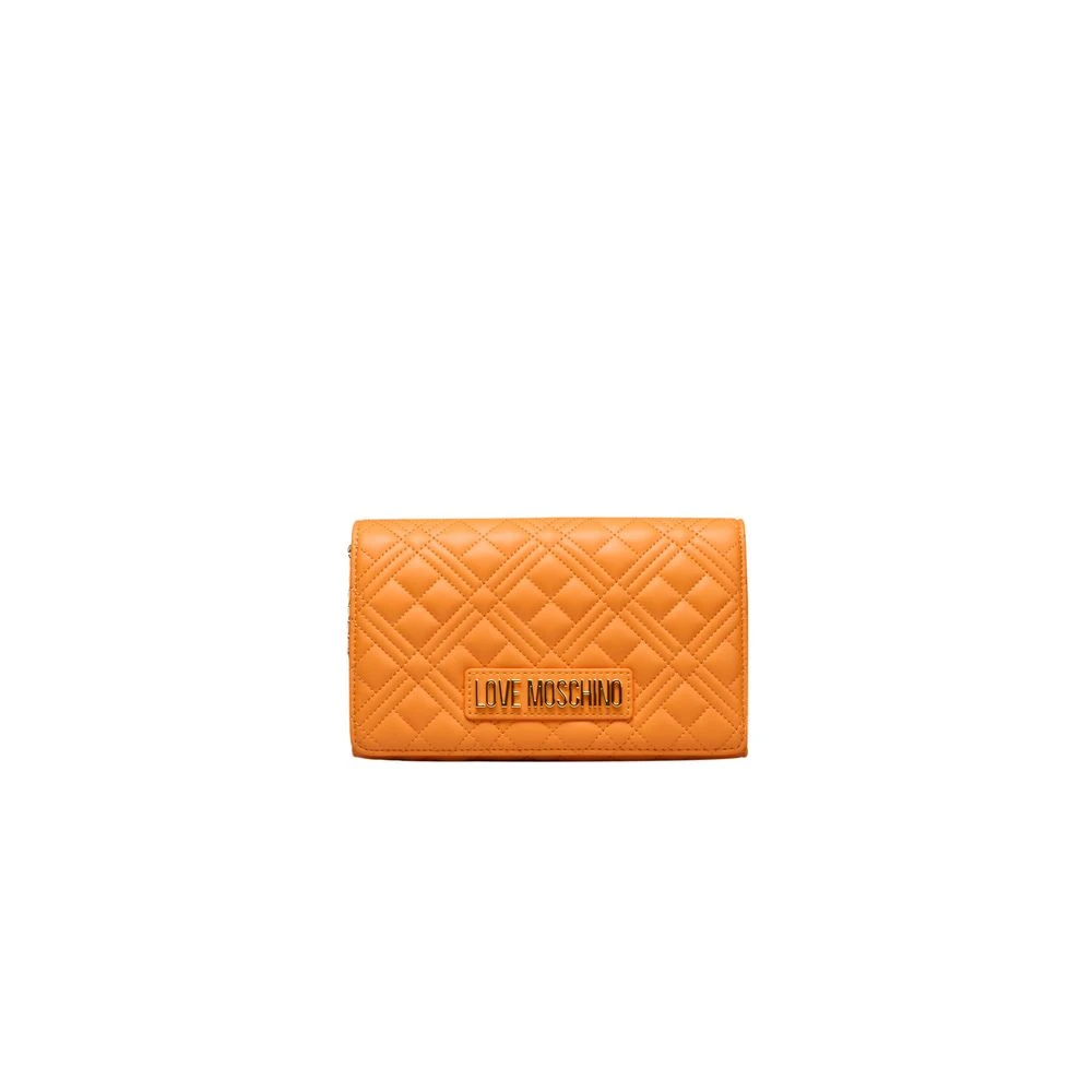 Love Moschino Oranje Crossbody Tas met Logo Orange Dames