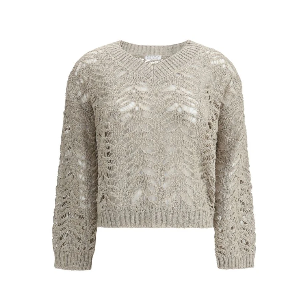 Knitwear > V-neck Knitwear - - Brunello Cucinelli - Modalova