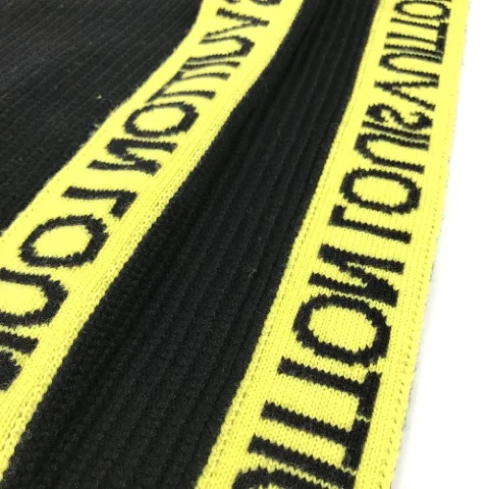Louis Vuitton Vintage Pre-owned Wool scarves Black Dames