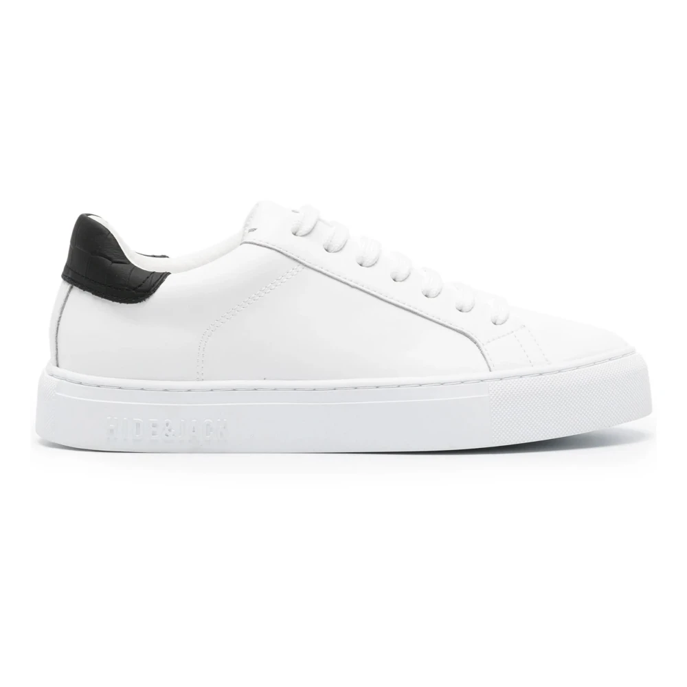 Hide&Jack Svart Vit Låg Topp Sneaker White, Herr